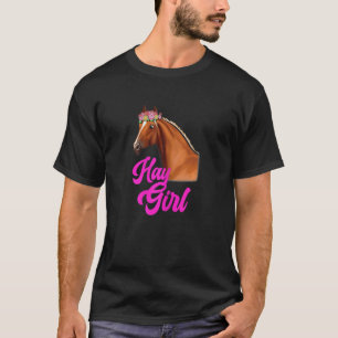 T-shirt Fille de foin Équitation Course Équestre Fille S