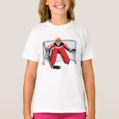 T-shirt fille de gardienne de hockey sur glace (Devant)