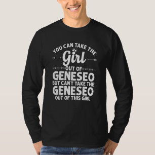 T-shirt Fille De Geneseo Il Illinois Drôle Racines Domesti