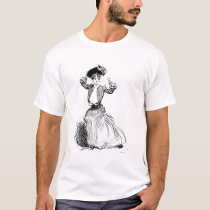 T-shirt Fille de Gibson avec Hat, 1904