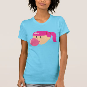 T-shirt Fille de gomme à bulle rose
