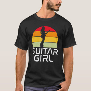 T-shirt Fille de guitare Instrument de musique Joueuse de