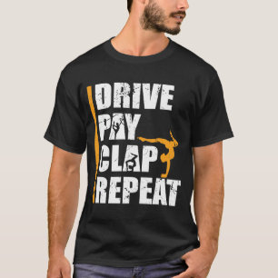 T-shirt Fille de gymnastique Père Payer Lecteur Clap Papa