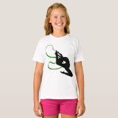 T-shirt fille de gymnastique rythmique (Devant entier)