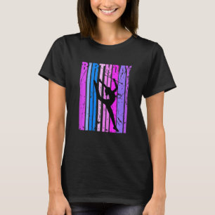 T-shirt Fille de gymnastique rythmique rose violet Bâton t