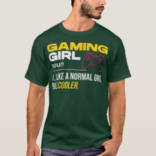 T-shirt Fille de jeu vidéo féminine Définition de nom Verb
