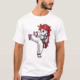 T-shirt Fille de karaté Licorne Taekwondo Jiu Jitsu MMA BJ