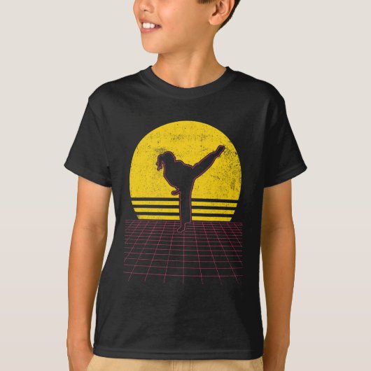 T-shirt Fille de karaté vintage (Devant)