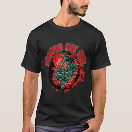 T-shirt fille de koi dragon (Devant)