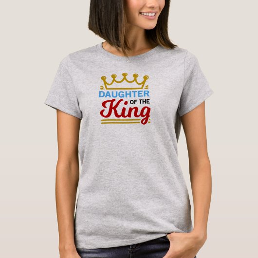 T-shirt Fille de la Couronne du roi chrétien (Devant)