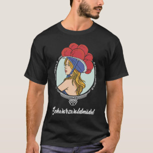 T-shirt Fille de la Forêt-Noire avec casquette Bollen trad