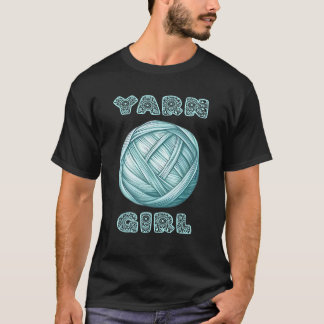 T-shirt Fille de la laine Citation de tricotage au crochet