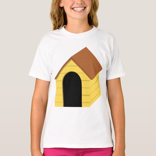 T-shirt fille de la niche jaune (Devant)