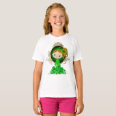 T-shirt Fille de la Saint Patrick (Devant entier)