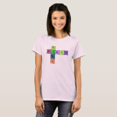 T-shirt FILLE DE LA SCIENCE ! Bousculade de Tableau (Devant entier)