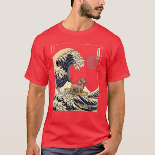 T-shirt Fille de la vague de surf japonaise de Kanagawa te