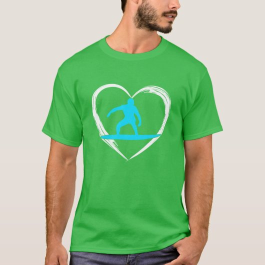 T-shirt fille de l'amour de surf (Devant)