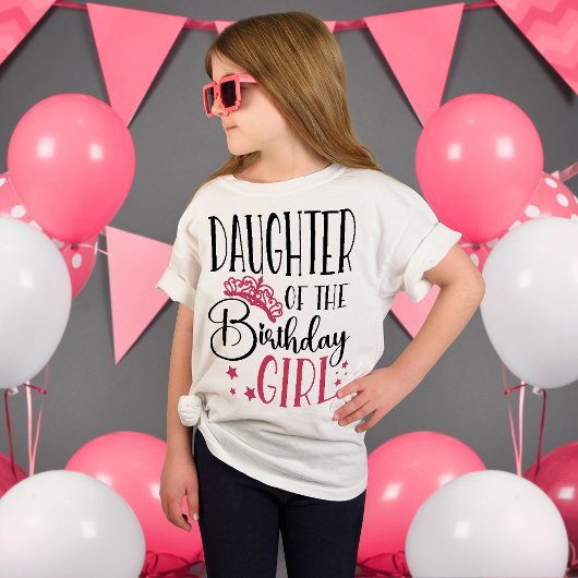 T-shirt Fille de l'anniversaire Fille Custom Famille