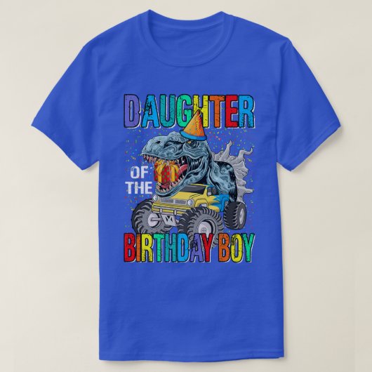T-shirt Fille De L'Anniversaire Garçon Monster Camion Dino (Design devant)