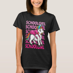 T-shirt Fille de l'école de licorne de première année Enfa