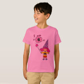 T-shirt fille de magicien de 6 ans (Devant entier)