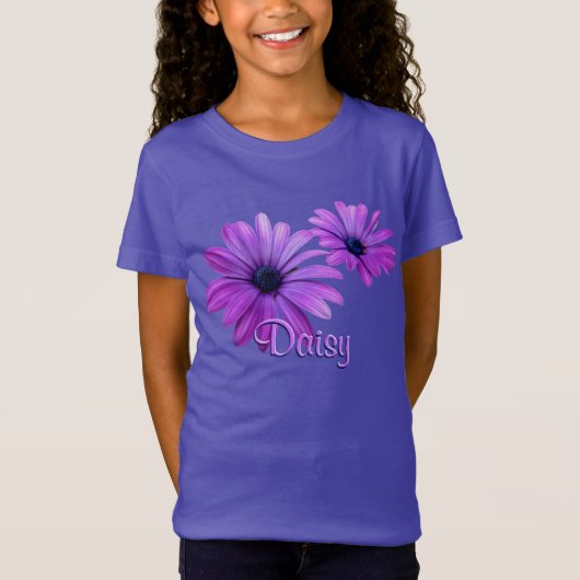 T-shirt Fille de marguerite Personnaliser la chemi (Devant)