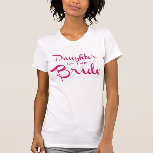 T-shirt Fille de mariée Tee rose (Devant)