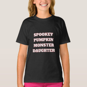 T-shirt Fille de monstre de citrouille effrayante Hallowee