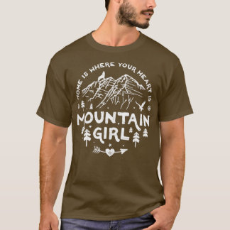 T-shirt Fille de montagne blanche