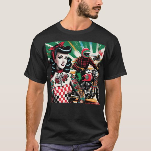 T-shirt Fille de moto (Devant)