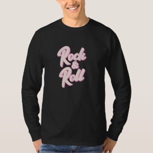 T-shirt Fille de musique rock graphique Rock and Roll rose
