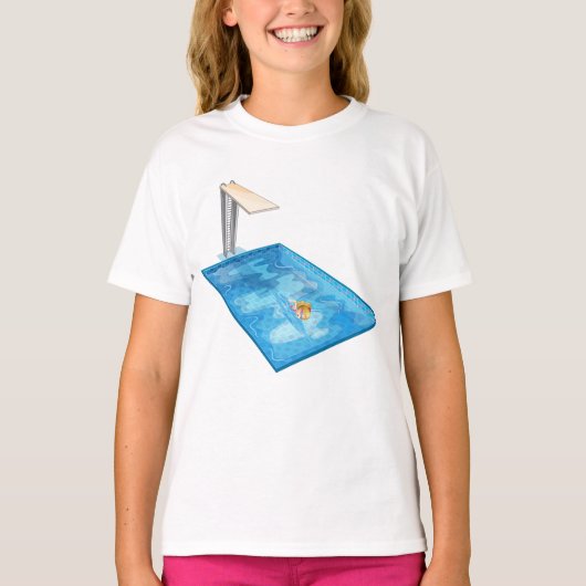 T-shirt fille de natation (Devant)