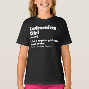 T-shirt Fille de natation Définition Amusante Fille nageus