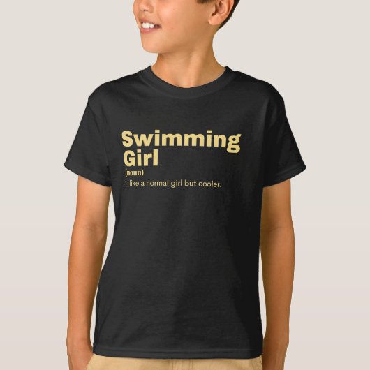 T-shirt Fille de natation - Natation (Devant)