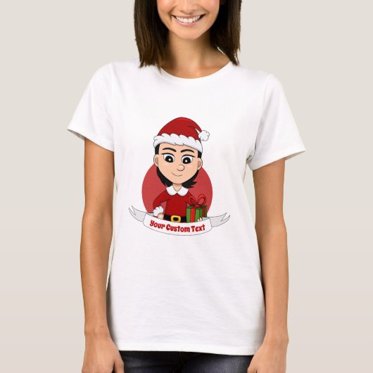 T-shirt fille de Noël (Devant)