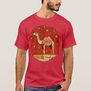 T-shirt Fille de Noël aux chameaux
