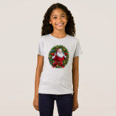 T-shirt fille de Noël du Père Noël (Devant entier)