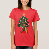 T-shirt Fille de Noël Elf Tree Présente mignonne (Devant)