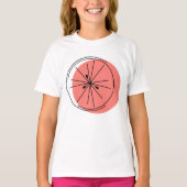 T-shirt fille de pamplemousse rose Citrus (Devant)