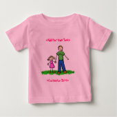 T-shirt fille de papa (blond) (Devant)
