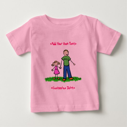 T-shirt fille de papa (blond) (Devant)