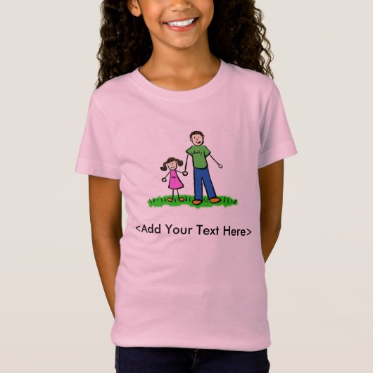 T-shirt fille de papa (Brunette) (Devant)