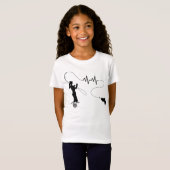 T-Shirt Fille de pêche à la mouche (Devant entier)