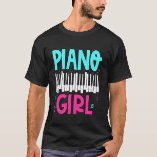 T-shirt Fille de piano Pianiste Amoureux de Pino Professeu