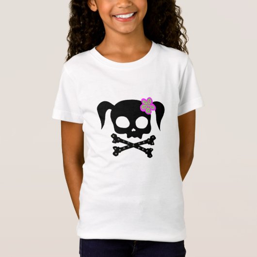 T-Shirt Fille de pirate de queue de cheval (Devant)