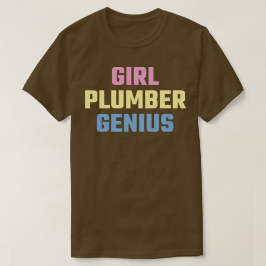 T-shirt fille de plombier (Design devant)