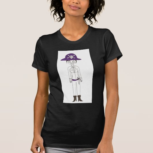 T-shirt Fille de point de pirate (Devant)