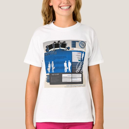 T-shirt fille de présentation de site Web (Devant)