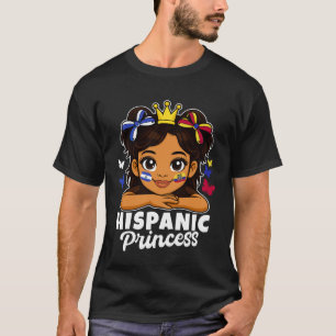 T-shirt Fille de princesse hispanique El Salvador et drape