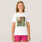 T-shirt fille de Shetland Pony (Devant entier)